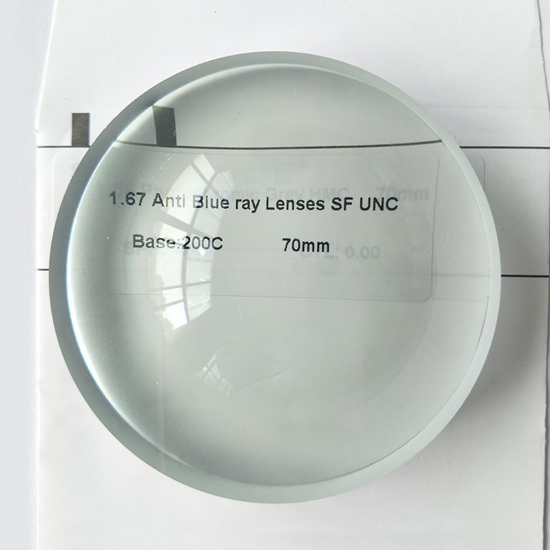 1.67 لنز نیمه تمام بلوک آبی تک دید